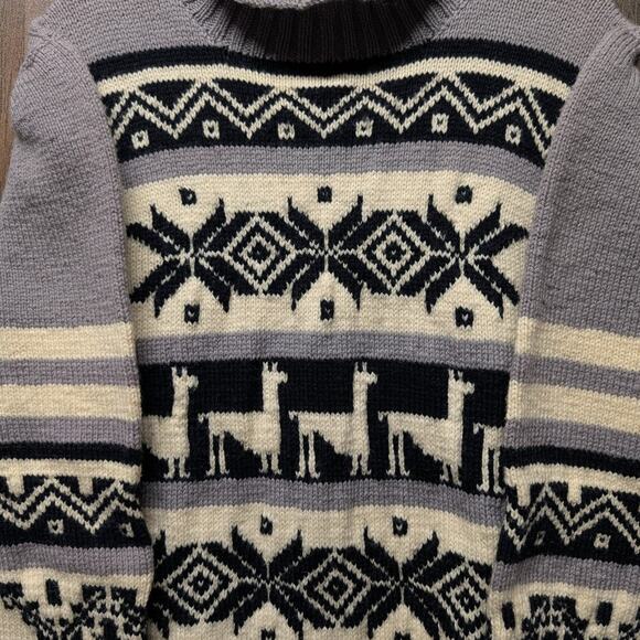 80s Hand Knit Alpaca Sweater - Picture 3 of 5